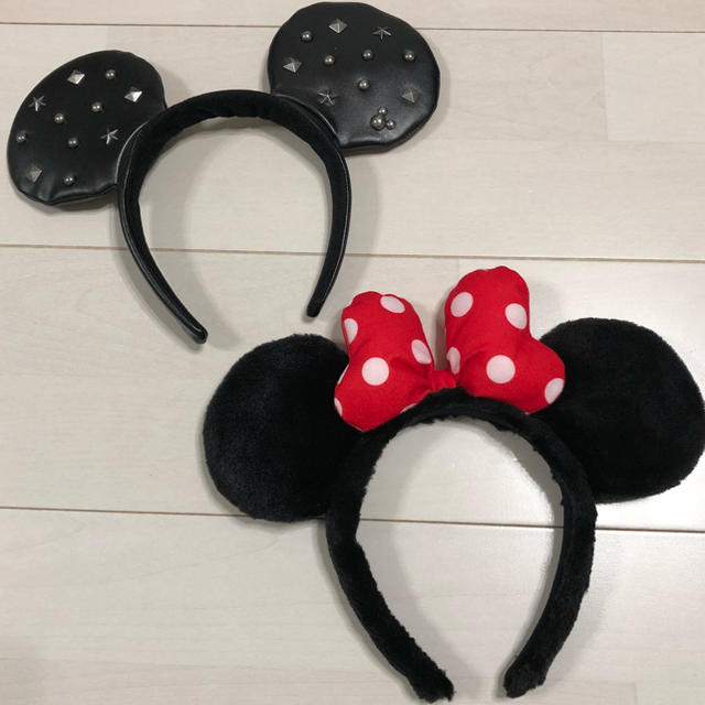 Disney(ディズニー)の✩かえで様専用✩ディズニー カチューシャ ミッキー ミニー スタッズ レディースのヘアアクセサリー(カチューシャ)の商品写真