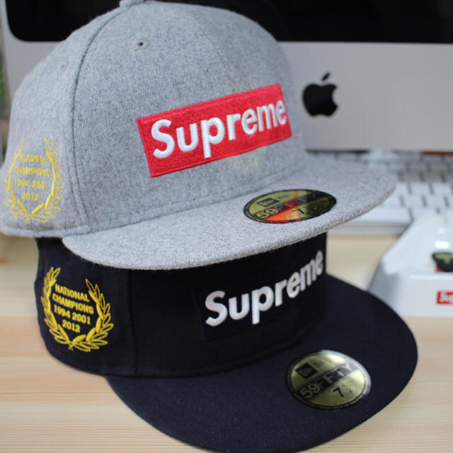 Supreme Newera グレー キャップ キムタク ニューエラ 12ss | フリマアプリ ラクマ