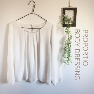 プロポーションボディドレッシング(PROPORTION BODY DRESSING)の【美品】 プロポーション  シフォンブラウス　カットソー (シャツ/ブラウス(長袖/七分))