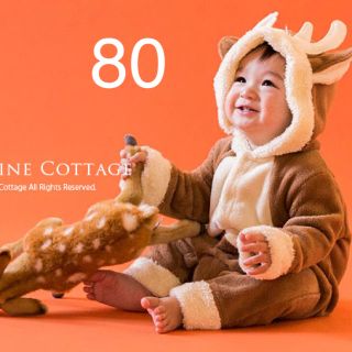 キャサリンコテージ(Catherine Cottage)のトナカイ ロンパース 80(ロンパース)