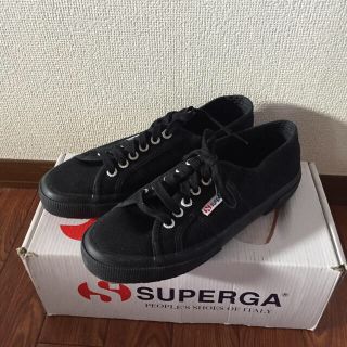 スペルガ(SUPERGA)の新品SUPERGAスペルガオールブラックスニーカー靴黒25cm(スニーカー)