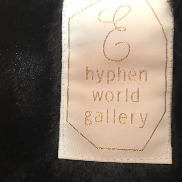 E hyphen world gallery(イーハイフンワールドギャラリー)のイーハイフン ファーコート 黒 レディースのジャケット/アウター(毛皮/ファーコート)の商品写真
