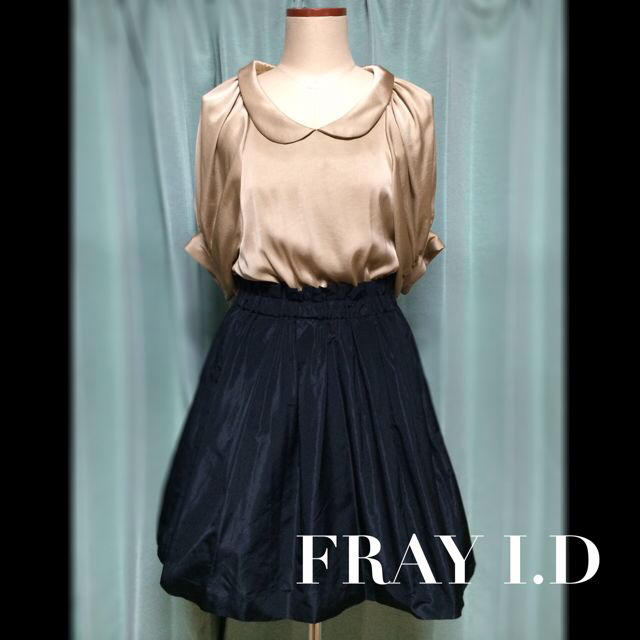 FRAY I.D(フレイアイディー)のFRAY I.D サテンコンビワンピース レディースのワンピース(ひざ丈ワンピース)の商品写真