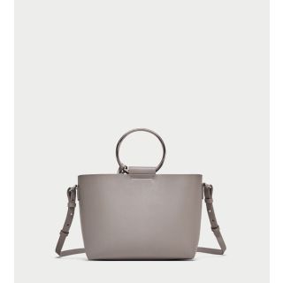 ザラ(ZARA)のroco様専用 メタルハンドル付きショルダー ミニトート(ショルダーバッグ)