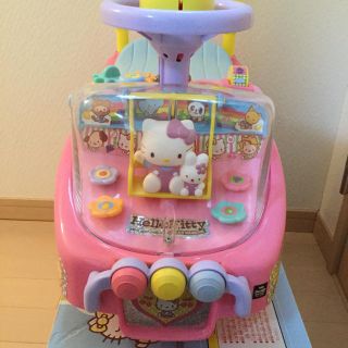 ハローキティ(ハローキティ)の★美品 乗用 わくわくハローキティα 手押し車 0〜4歳(手押し車/カタカタ)