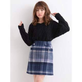 マジェスティックレゴン(MAJESTIC LEGON)の新作MAJESTIC LEGON❤︎BIGチェック台形ミニスカート(ミニスカート)