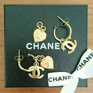 シャネル(CHANEL)のシャネル ハート♡ピアス(ピアス)