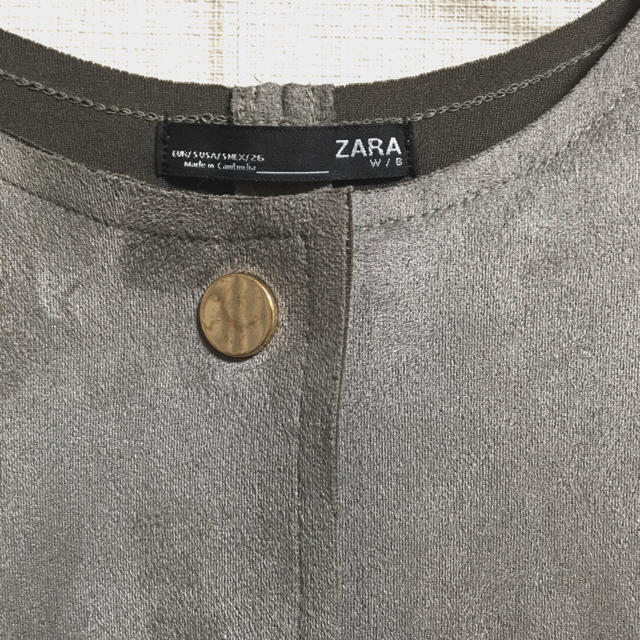 ZARA(ザラ)のZARA フェイクスエードコート レディースのジャケット/アウター(ノーカラージャケット)の商品写真