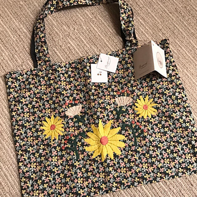 ボンポワン×csao 17SS リバティ柄 刺繍バッグ 新品-