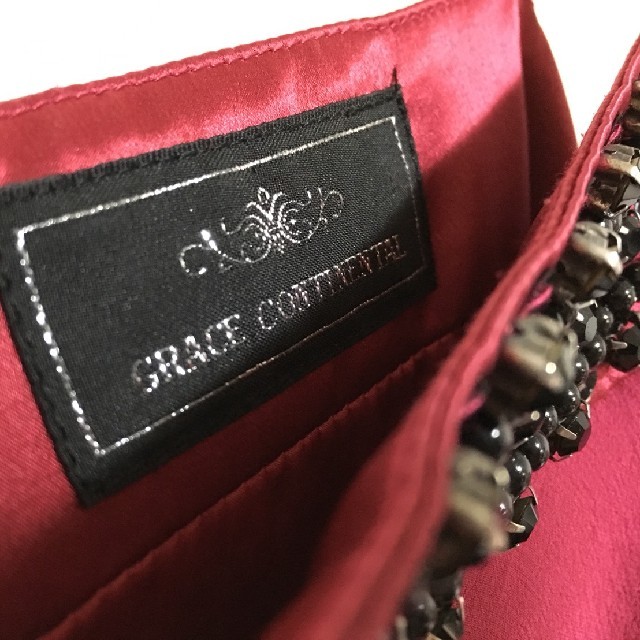 GRACE CONTINENTAL(グレースコンチネンタル)のグレースコンチネンタル　シルク　ドレス　ワンピース　レッド　ピンク レディースのワンピース(ひざ丈ワンピース)の商品写真
