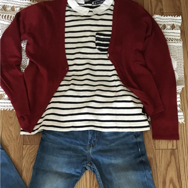 PETIT BATEAU(プチバトー)のフランスの人気ブランド プチバトー 小さな襟が可愛いボーダーＴシャツ メンズのトップス(Tシャツ/カットソー(半袖/袖なし))の商品写真