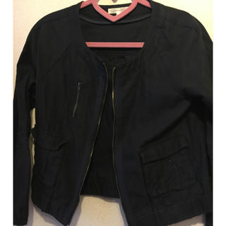 ギャミヌリィ(gaminerie)のジャケット ノーカラー  ギャミヌリィ JUN ネイビー 紺(ノーカラージャケット)