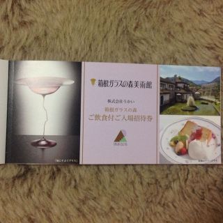送料無料★箱根ガラスの森美術館★お食事付き入館券(1枚3千円相当)★2枚セット♪(その他)