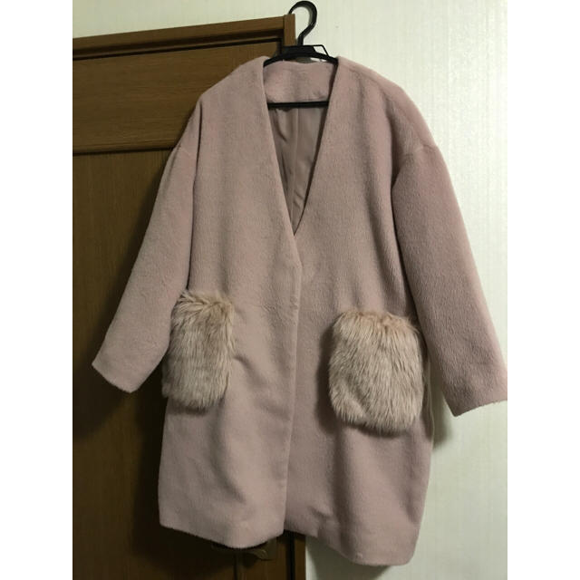 えりmama様専用♡ファーポケットコート レディースのジャケット/アウター(ロングコート)の商品写真