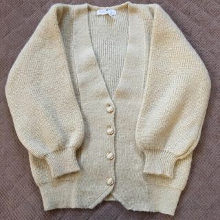 vintage★古着★used★レトロ★昭和★美品★ニット★クリーム★白★(カーディガン)