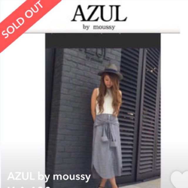 新品/AZUL by moussy/シャツ巻風ワンピース