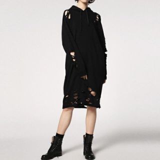 ディーゼル(DIESEL)のeri_rin様専用です☆美品 ディーゼル 17FW スウェットワンピース XS(ひざ丈ワンピース)