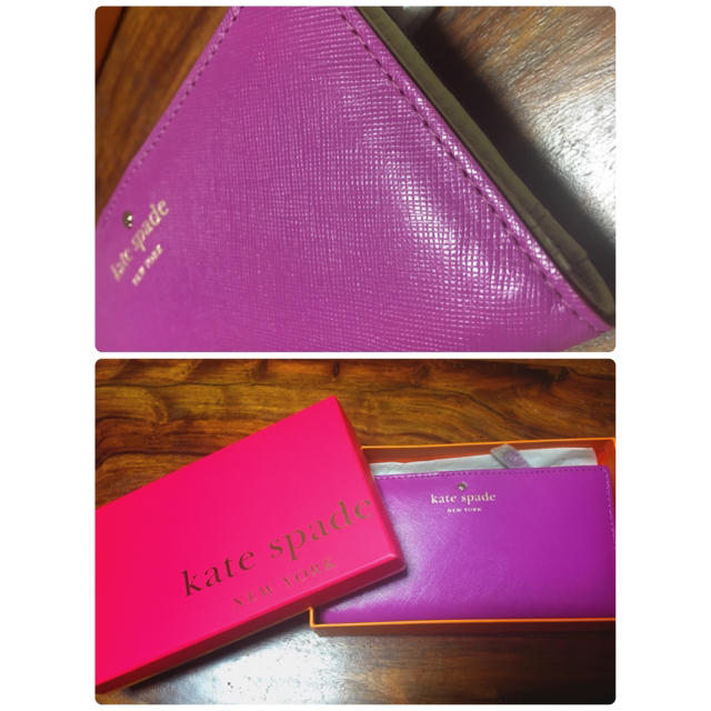 kate spade new york(ケイトスペードニューヨーク)の❁新品同様❁kate spade NEW YORK パープル長財布 レディースのファッション小物(財布)の商品写真