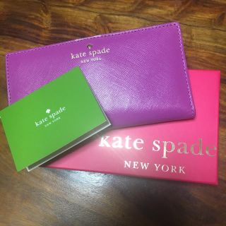 ケイトスペードニューヨーク(kate spade new york)の❁新品同様❁kate spade NEW YORK パープル長財布(財布)