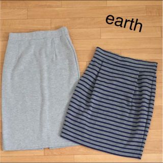 アースミュージックアンドエコロジー(earth music & ecology)の新品 アース タイト スカート レディース イング レプシム ロペピクニック(ひざ丈スカート)