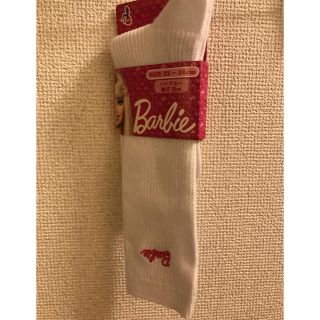 バービー(Barbie)のBarbie バービー  ハイソックスハイクルー 28㎝ピンク×白定価 609円(ソックス)