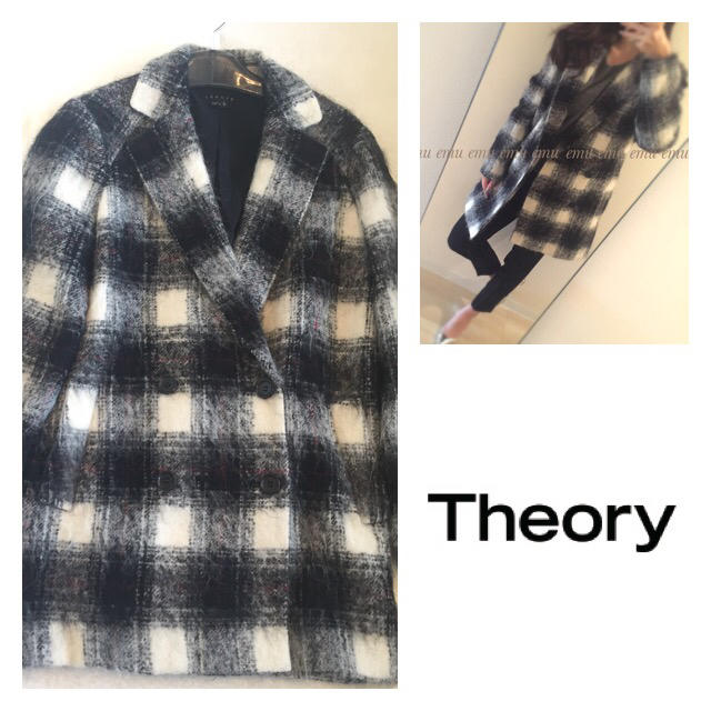 Theory❤️チェック柄コートレディース