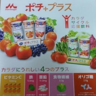 モリナガニュウギョウ(森永乳業)の格安❗【ビタミン・食物繊維・鉄分入り野菜ジュース】サンキストポチプラスV(その他)