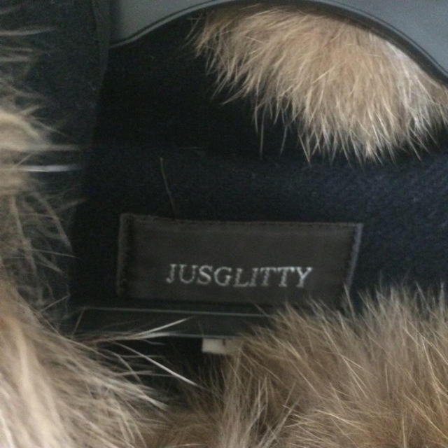 JUSGLITTY(ジャスグリッティー)の年内期間限定値下げ ダッフルコート 黒 レディースのジャケット/アウター(ダッフルコート)の商品写真