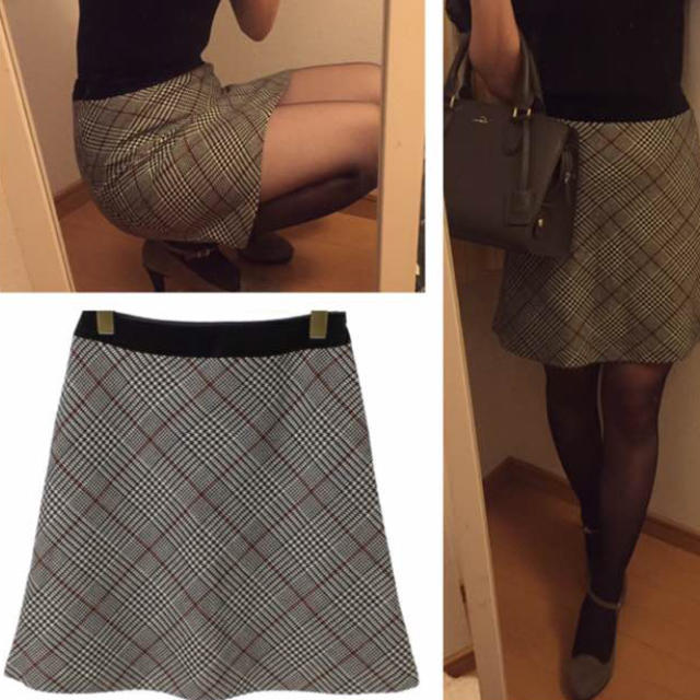 ROPE’(ロペ)のロペ  ウールフレアスカート レディースのスカート(ひざ丈スカート)の商品写真