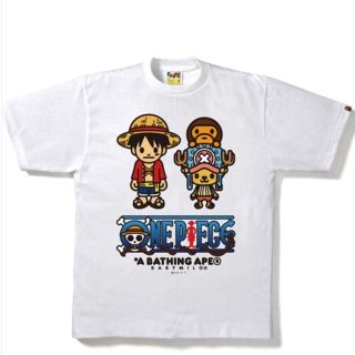 アベイシングエイプ(A BATHING APE)のAPE×ONE PIECE コラボＴ 白Ｌ(その他)