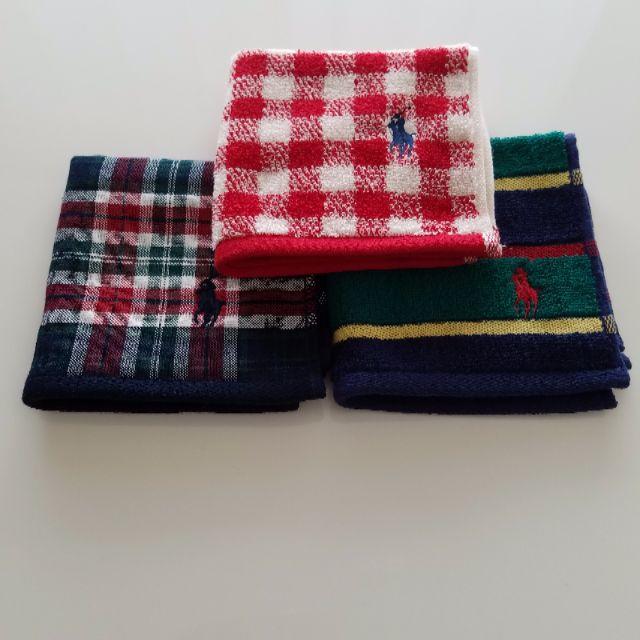 Ralph Lauren(ラルフローレン)のRALPH LAUREN　タオルハンカチ　3枚セット メンズのファッション小物(ハンカチ/ポケットチーフ)の商品写真