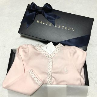 ラルフローレン(Ralph Lauren)の新品✨フラワートリム 足付き カバーオール 9M/75(カバーオール)