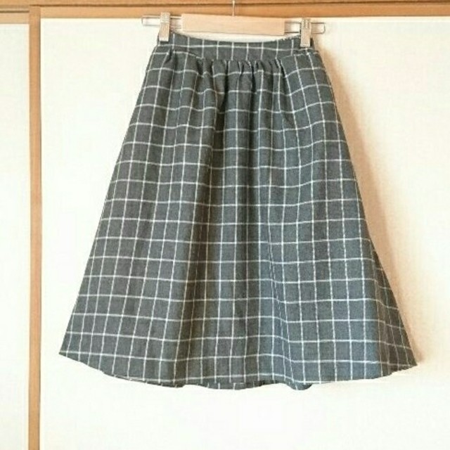 ヴィンテージ レトロ 格子柄 スカート レディースのスカート(ひざ丈スカート)の商品写真