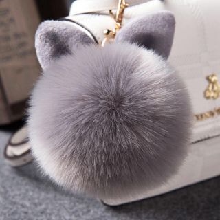 ♡猫耳ファーチャーム♡ネコ耳ストラップ accessory-55(バッグチャーム)