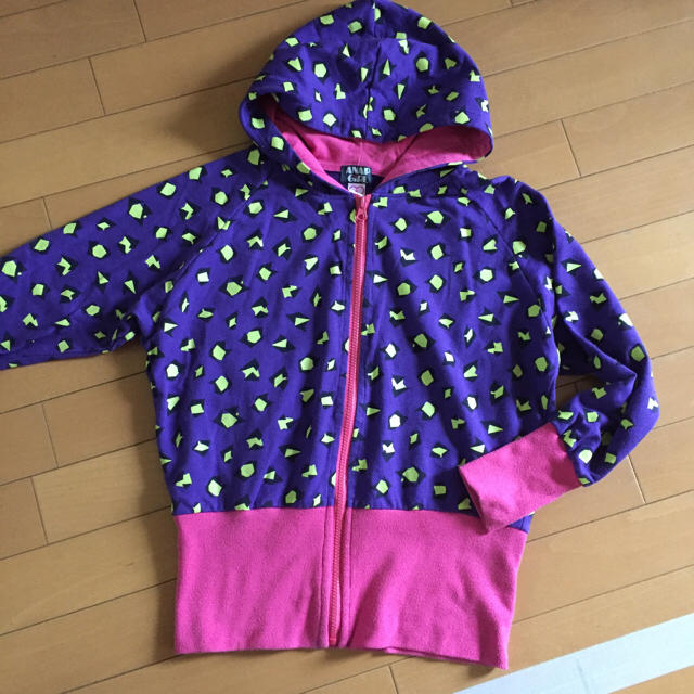 ANAP Kids(アナップキッズ)のアナップガール  パーカー  S キッズ/ベビー/マタニティのキッズ服女の子用(90cm~)(その他)の商品写真