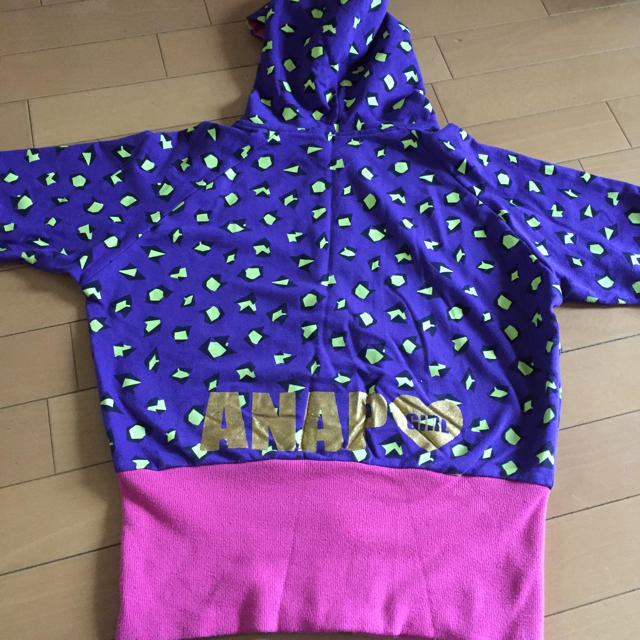 ANAP Kids(アナップキッズ)のアナップガール  パーカー  S キッズ/ベビー/マタニティのキッズ服女の子用(90cm~)(その他)の商品写真