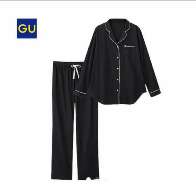 GU(ジーユー)のGU パジャマ ブラック レディースのルームウェア/パジャマ(パジャマ)の商品写真