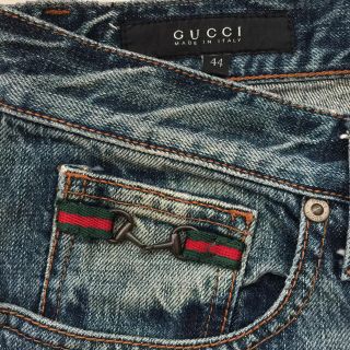 Gucci - GUCCI グッチ ジーンズ Gパン メンズ44 ダメージ加工の通販