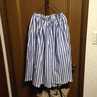 ダブルクローゼット(w closet)のw closet ストライプスカート◎(ひざ丈スカート)