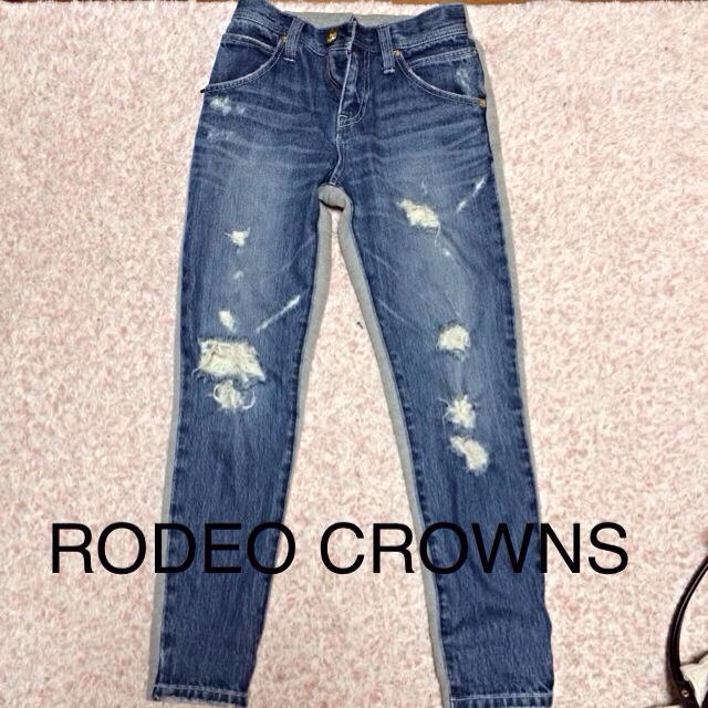 RODEO CROWNS(ロデオクラウンズ)のRODEO ♡ コンビクラッシュデニム レディースのパンツ(デニム/ジーンズ)の商品写真