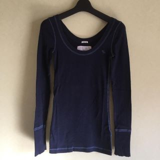 アバクロンビーアンドフィッチ(Abercrombie&Fitch)のれいきょ様専用7-58 アバクロ7-25GOA 長袖カットソー   紺色(Tシャツ(長袖/七分))