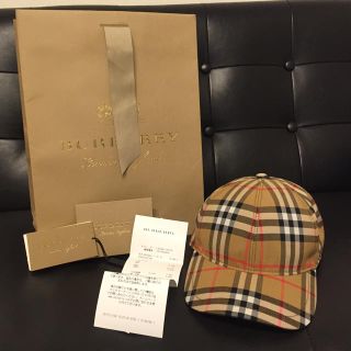 バーバリー(BURBERRY)のburberry cap 2018ss バーバリー キャップ 新品同様 チェツク(キャップ)