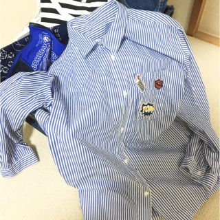 ザラキッズ(ZARA KIDS)のZARA KIDS：ストライプシャツ(ブラウス)