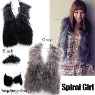 スパイラルガール(SPIRAL GIRL)のSPIRAL GIRL チベットラムファー ベスト(毛皮/ファーコート)