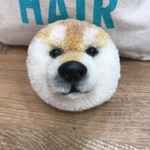 犬ポンポン 柴犬 ハンドメイドのぬいぐるみ/人形(ぬいぐるみ)の商品写真
