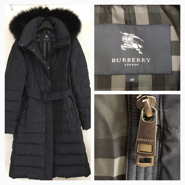 BURBERRY(バーバリー)の美品 バーバリー ロンドン ロング ダウンコート 40 新品同様 レディースのジャケット/アウター(ダウンコート)の商品写真