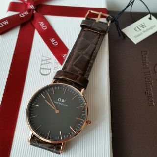 ダニエルウェリントン(Daniel Wellington)の限定販売【36mm】ダークブラウン　クロコ調　ダニエルウェリントン(腕時計)