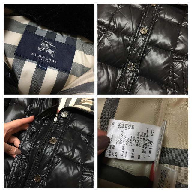 BURBERRY(バーバリー)の美品伊勢丹購入バーバリーダウンジャケットコート キッズ/ベビー/マタニティのキッズ服女の子用(90cm~)(コート)の商品写真