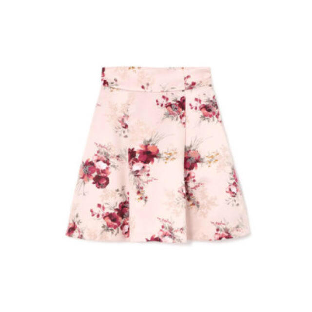 新品タグ付き♡フローラルフロートサテンスカート♡ピンクスカート