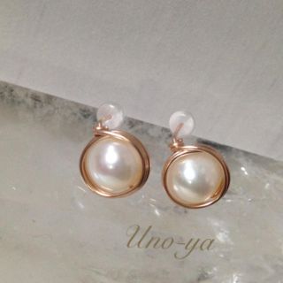 大きめパールの一粒ピアス(ピアス)